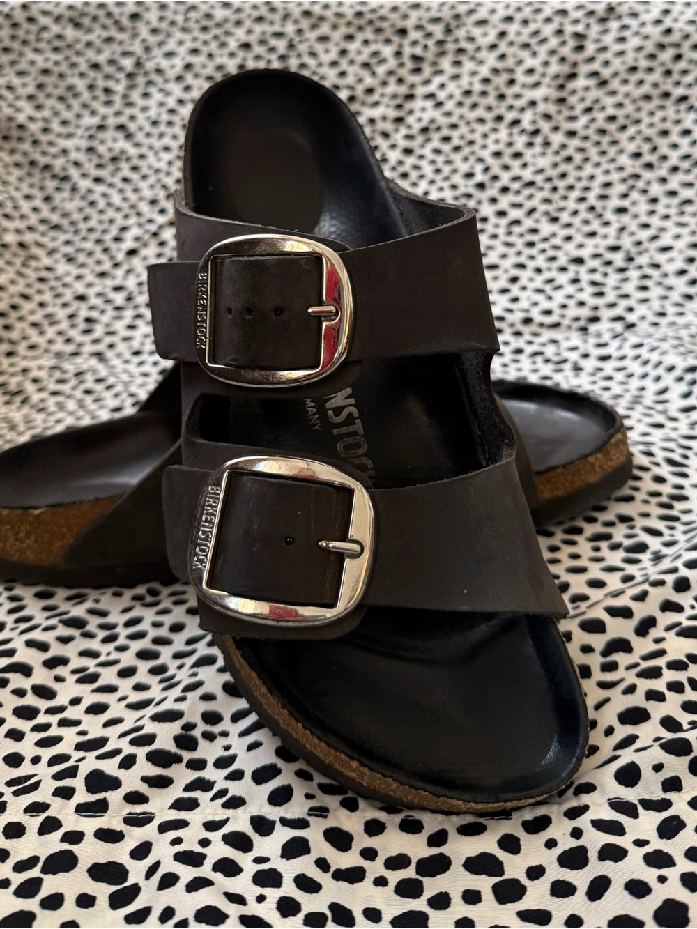 Birkenstock Big Buckle Oiled Leather Arizona Sandals
